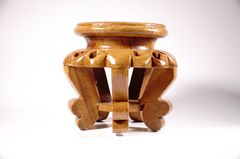 Đôn gỗ tròn kỷ thờ gỗ hương chạm khắc chân hoa văn hàng tốt - Nhiều cỡ