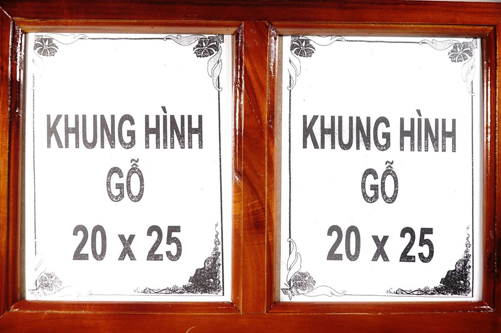 Khung hình đôi thờ cúng vẽ sen nổi mỹ nghệ cao cấp - Nhiều cỡ