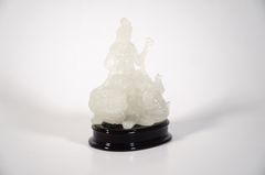Tượng Phật Phật Văn Thù Bồ Tát cưỡi hổ dạ quang phát sáng đẹp mê - Cao 10cm
