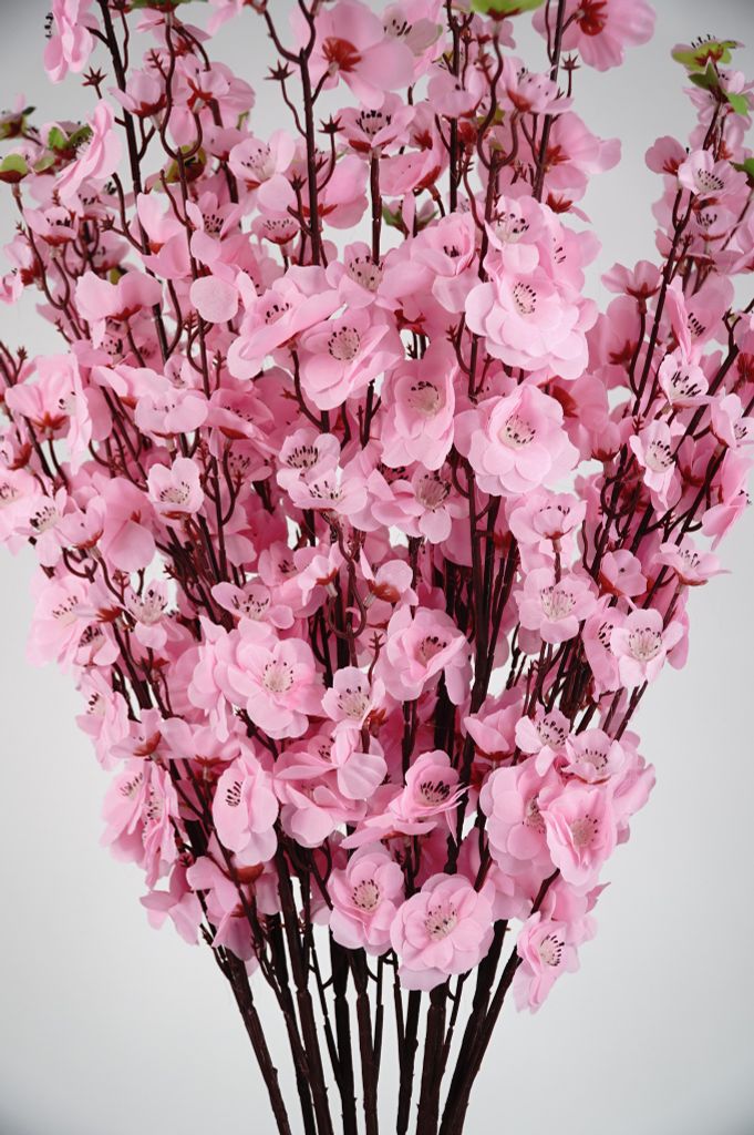 Hoa giả đẹp, cành hoa Đào giả trang trí, decor loại đẹp dày dặn - Dài 95cm
