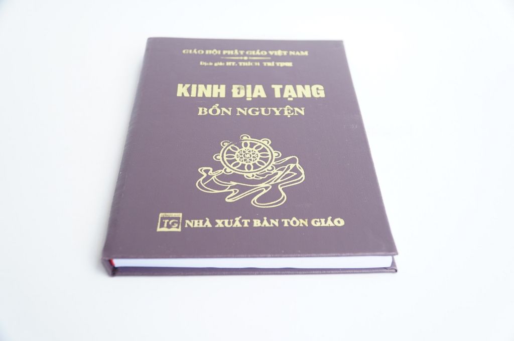Sách Phật Giáo - Kinh Địa Tạng Bổn Nguyện bìa da nâu - Thích Trí Tịnh - Chữ to rõ 246 trang