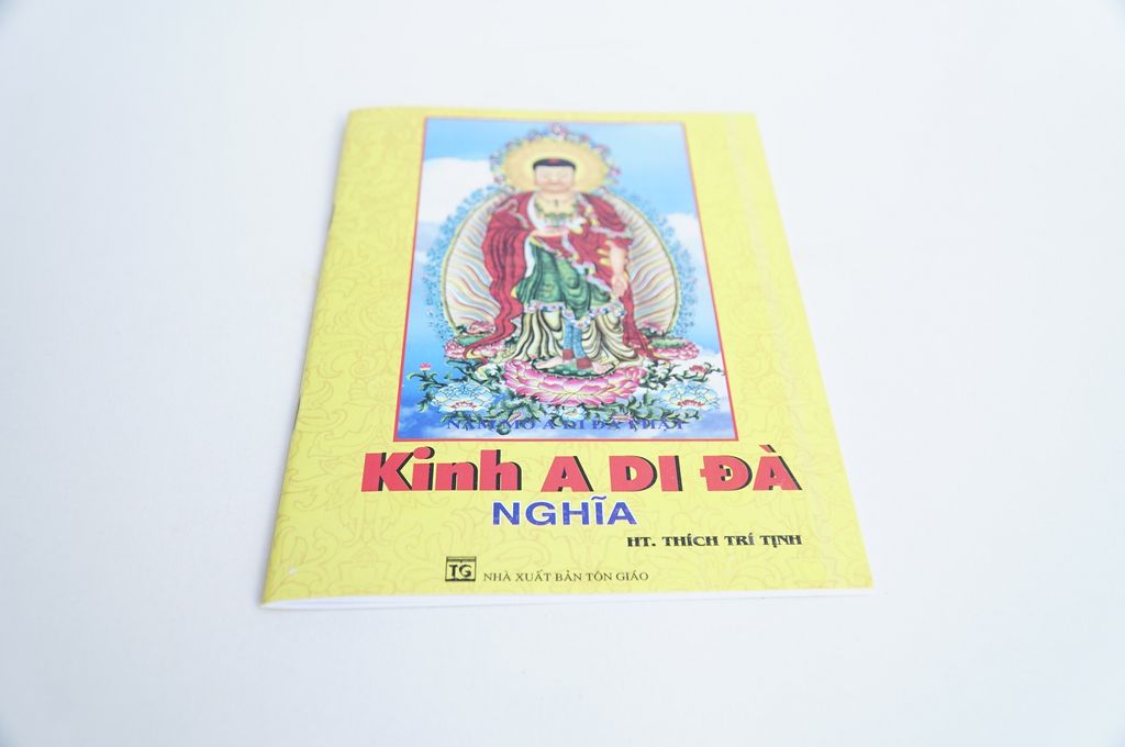 Sách Phật Giáo - Kinh A Di Đà - Nghĩa bìa giấy vàng - Thích Trí Tịnh - Chữ to rõ 48 trang