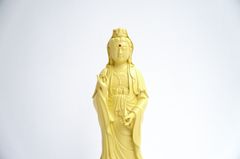 Tượng Phật Bà Quan Thế Âm Bồ Tát đứng vàng đất - Cao 25cm