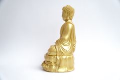 Tượng Phật A Di Đà ngồi nhũ vàng nguyên khối - Cao 30cm
