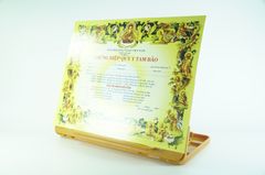 Giấy chứng nhận Quy Y Tam Bảo theo đạo Phật - Vàng 30x25cm