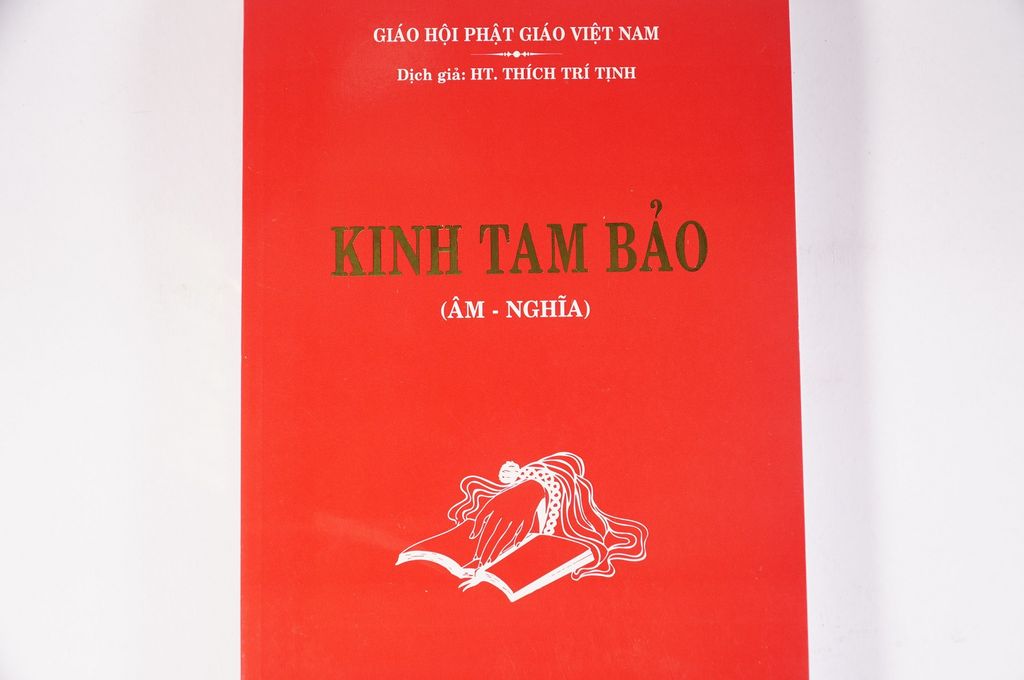 Sách Phật giáo kinh Tam Bảo - Thích Trí Tịnh 319 trang bìa giấy đỏ