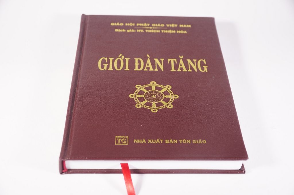 Sách phật giáo Kinh Giới Đàn Tăng - Thích Thiện Hòa bìa da nâu 300 trang