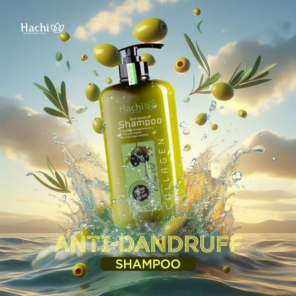 [Mã SKAMLTSM9 giảm 10% đơn 99K] Dầu gội HACHI VIETNAM ® - dành cho tóc gàu chiết xuất OLIVE - Anti - dandruff