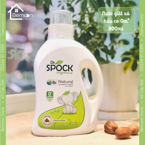 Nước giặt xả hữu cơ bồ hòn Dr. Spock Organic 0M - 800ml