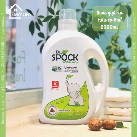 Nước giặt xả hữu cơ bồ hòn Dr. Spock Organic 6M - 2000ml