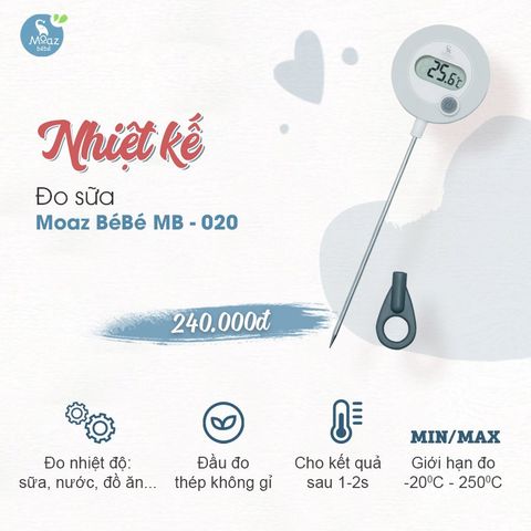 Que đo nhiệt độ sữa - thức ăn Moaz BeBé MB020