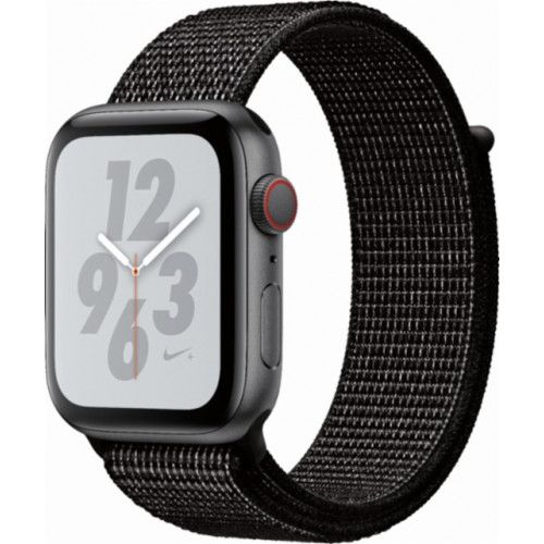Apple Watch Series 4 44mm Space Gray Aluminum Case with Black Nike Sport Loop (GPS) MU7J2