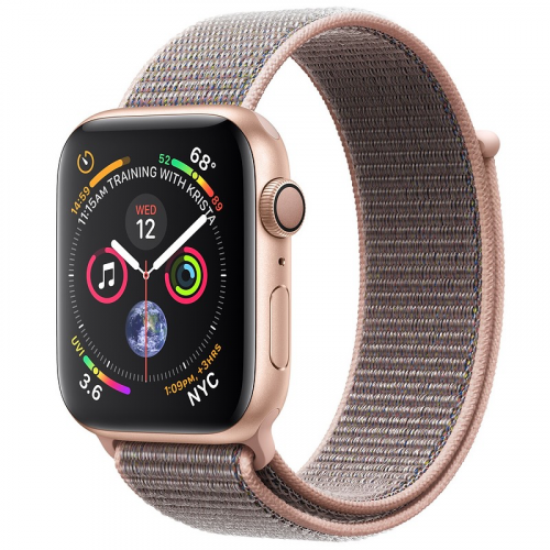 Apple Watch Series 4 44mm Gold Aluminum Case With Pink Sand Sport Loop (GPS) MU6G2