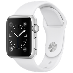 Apple Watch 2 38mm Silver Aluminum Case Sport - White (MNNW2)