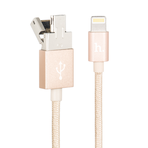 Cáp dữ liệu đa năng OTG Micro USB to Lightning Hoco UPL16