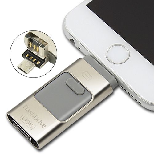 Flash Drive OTG 3 in 1 cho iPhone & Android Phone 4GB