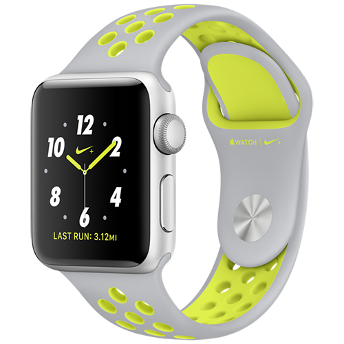 Apple Watch 2 38mm Aluminum Case Nike+ Sport - Silver/Volt (MNYP2)