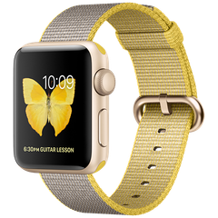 Apple Watch 2 38mm Gold Aluminum Case - Yellow Woven Nylon (MNP32)