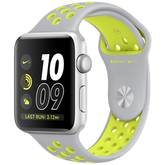 Apple Watch 2 42mm Aluminum Case Nike+ Sport - Silver/Volt (MNYQ2)