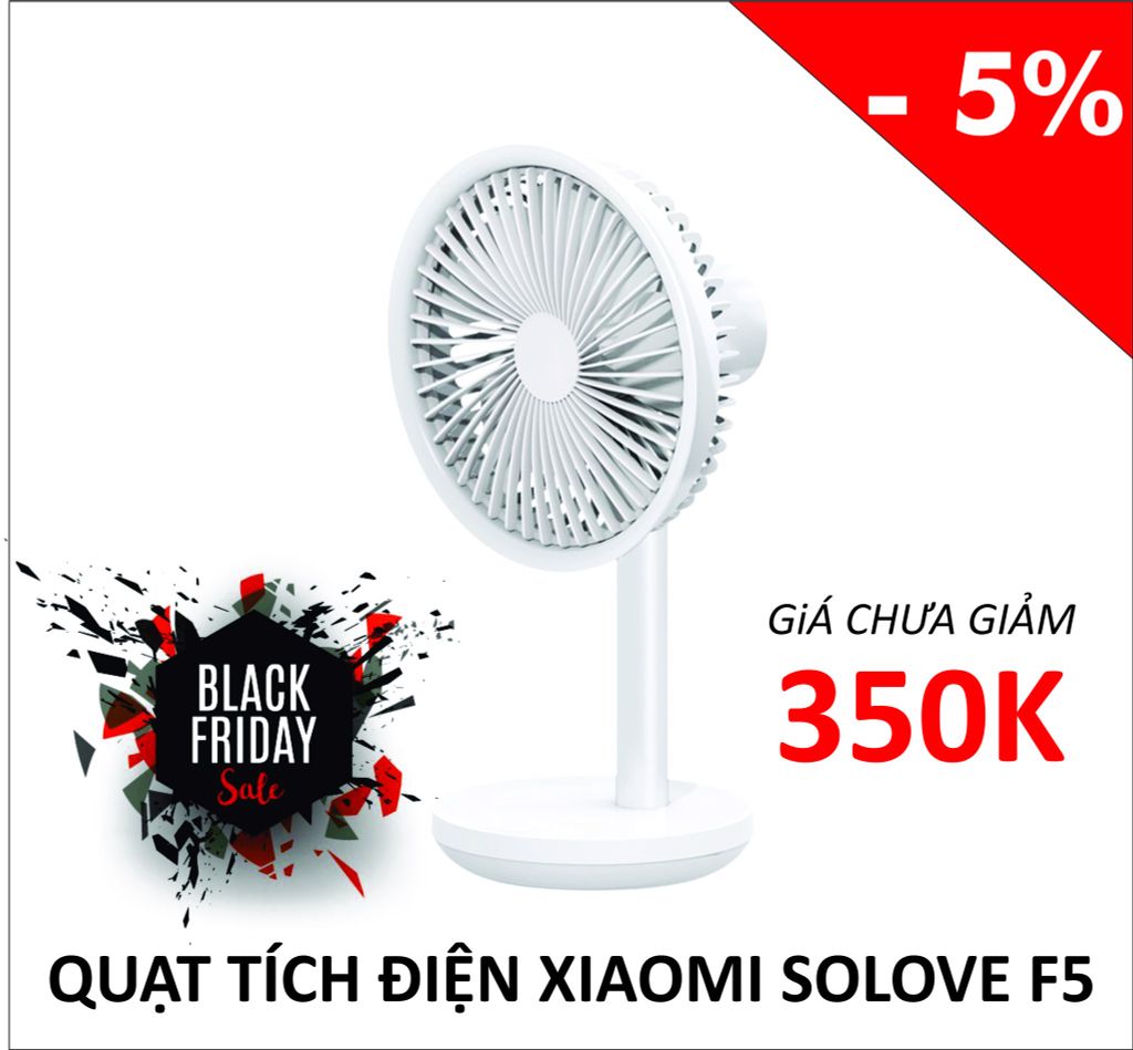 Quạt tích điện xiaomi Solove F5