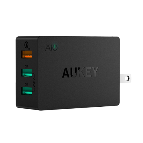 Sạc Nhanh Aukey 3 USB 42W Quick Charge 2.0 (PA-T2)