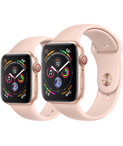 Apple Watch Series 4 40mm Gold Aluminum Case With Pink Sand Sport Band (LTE) - ( New không hộp 99% )