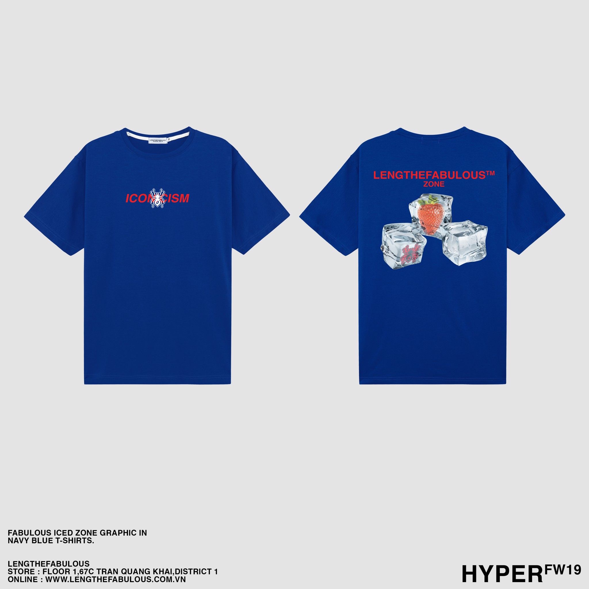 LTF ICE CUBES GRAPHIC - Navy Blue Tee