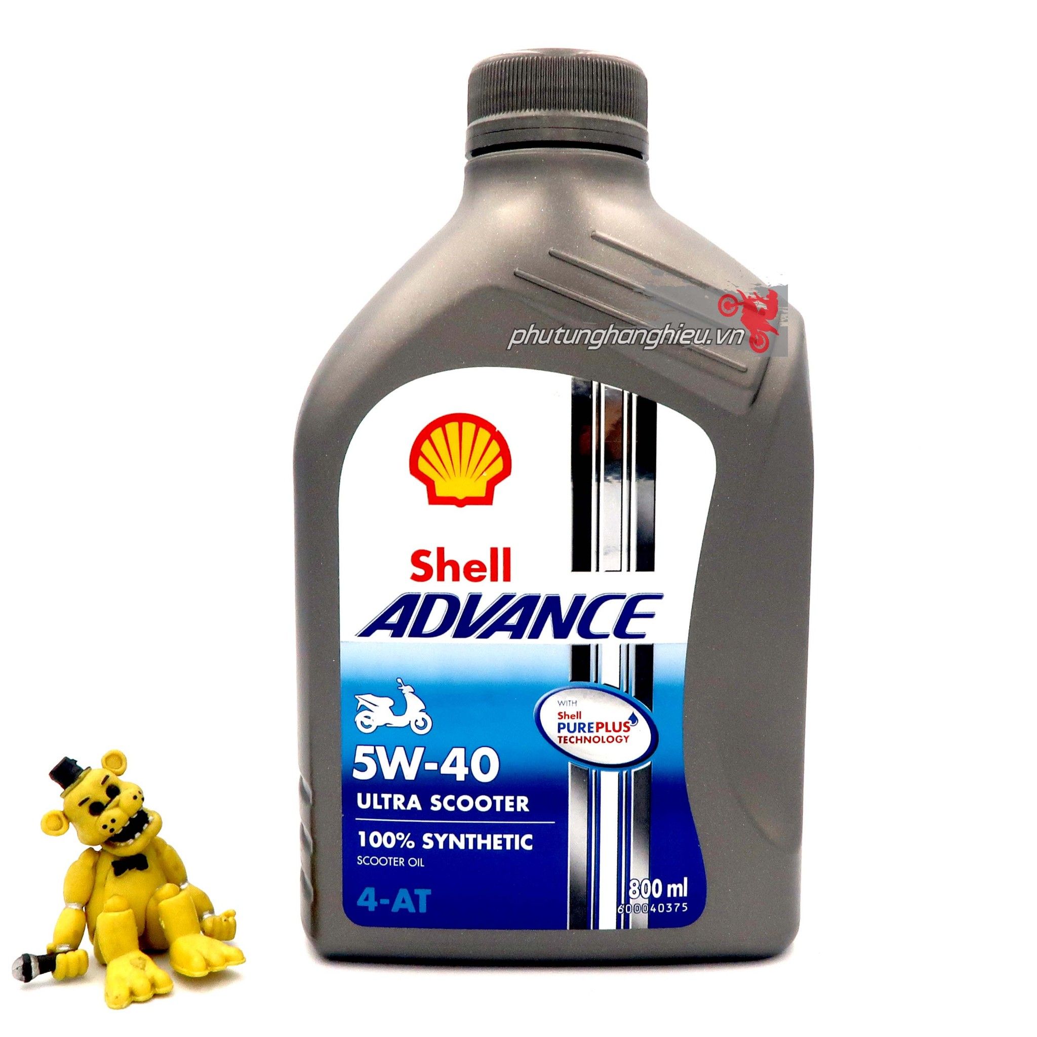 Nhớt Shell Advance Ultra 5W40 dành cho xe tay ga 100% Synthetic