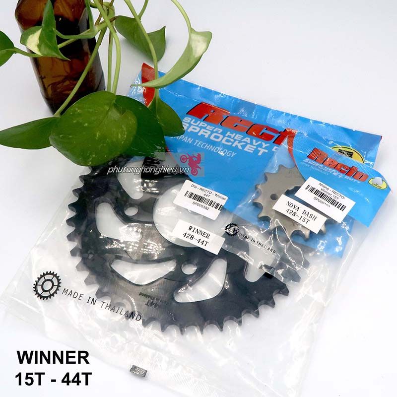 Combo sên vàng DID 9ly (428D) và nhông dĩa Recto cho xe Winner/Sonic
