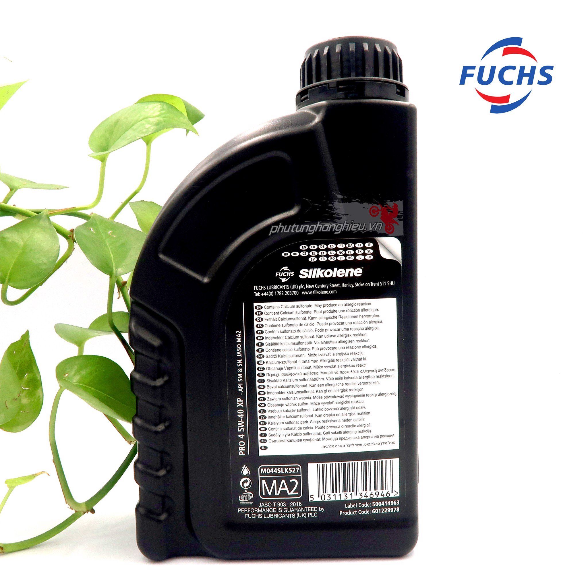 Nhớt Fuchs Silkolene Pro 4 5W-40 XP 4T 1L/1L1/1L3