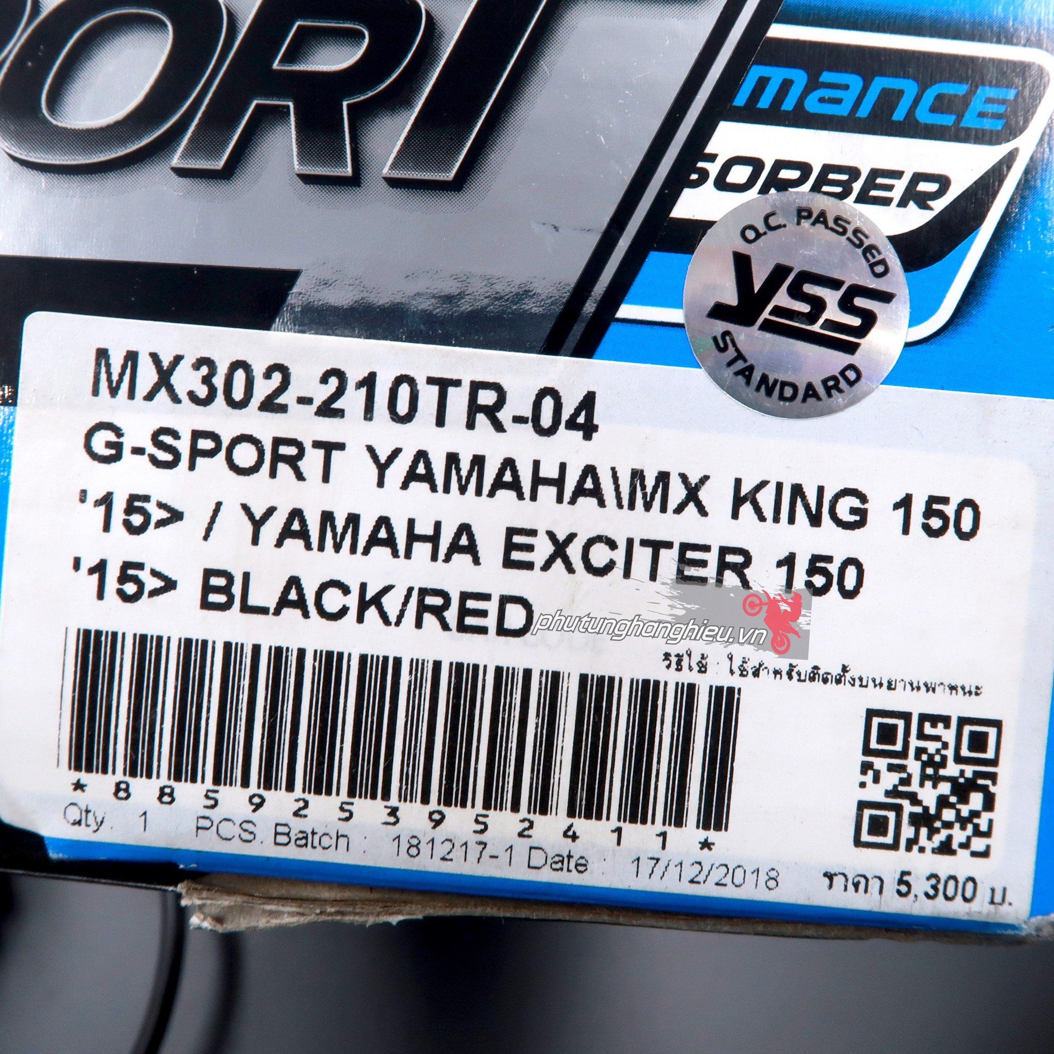 Phuộc YSS G-Sport có bình dầu cho xe Exciter 150