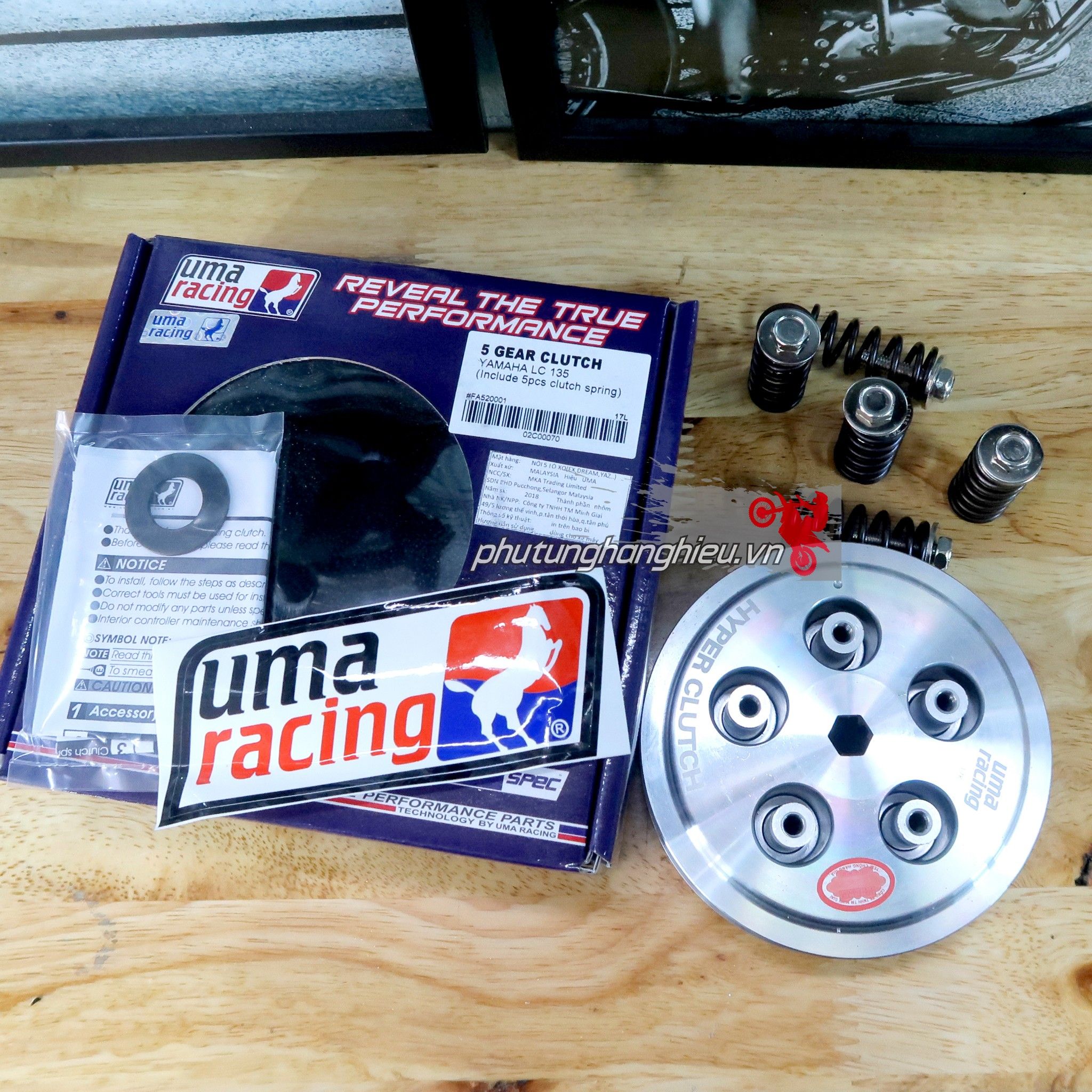 Combo nồi Uma và lá bố Ban Jing cho xe Exciter 135