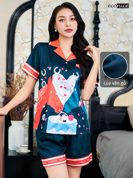 Bộ đồ ngắn Pijama nữ Econice E4spjn04