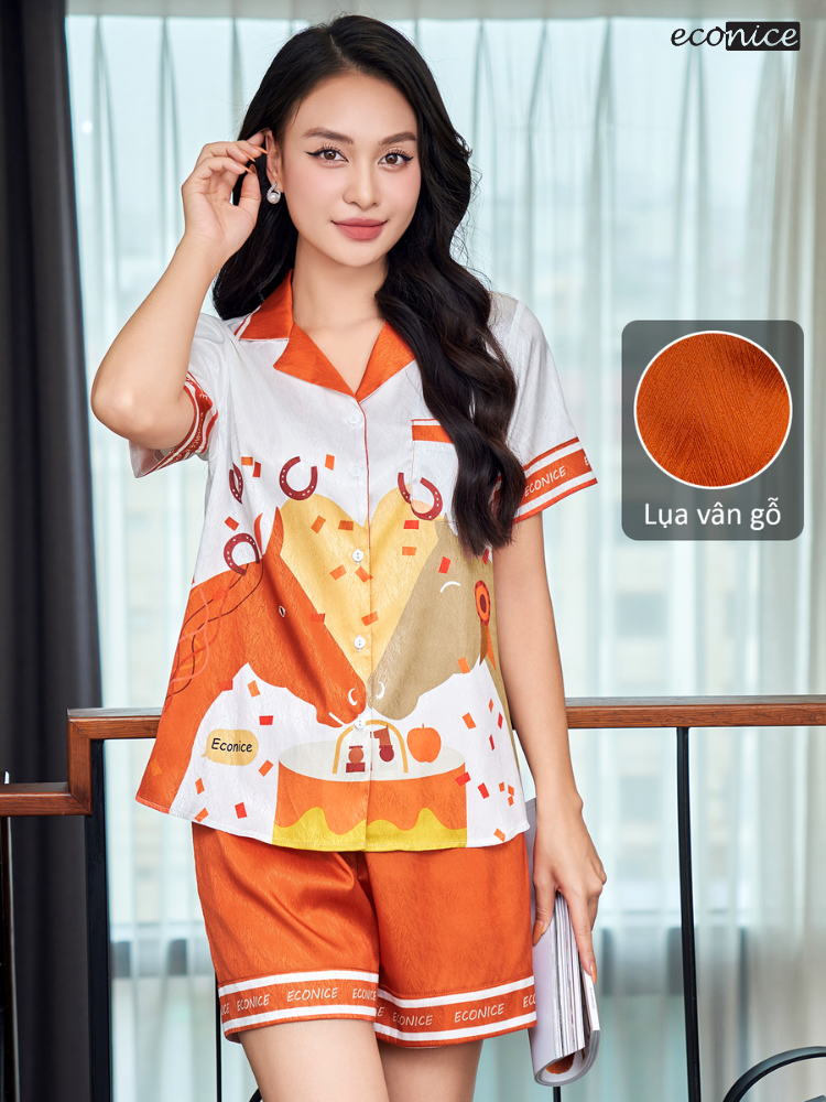 Bộ đồ ngắn Pijama nữ Econice E4spjn05