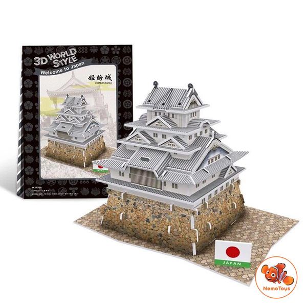  Mô hình giấy 3D CubicFun - Kiến trúc Đền truyền thống Nhật Bản - Himeji Castle - W3150h 