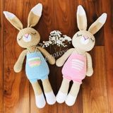  THỎ BUNNY NGỦ - 50CM- Thú bông bằng len handmade, Thú len nhồi bông Amigurumi, Búp bê len handmade cao cấp NemoToys 