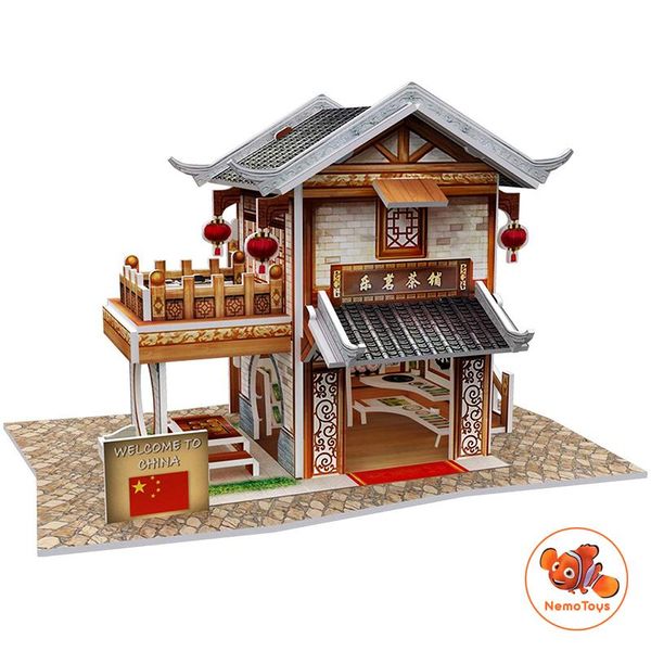  Mô hình giấy 3D CubicFun - Bộ nhà truyền thống Trung Quốc-Leming Tea House-W3130h 
