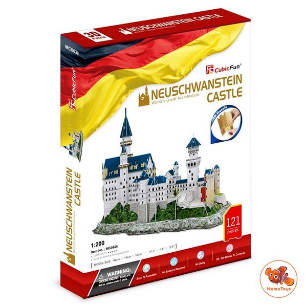  Mô hình giấy 3D CubicFun - Lâu đài cổ tích Neuschwantein Đức - MC062h 