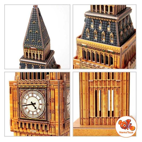  Mô hình giấy 3D CubicFun - Tháp đồng hồ Bigben - UK (MC087h) 