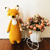  CÁO CAM ĐÁNG YÊU - 38CM - Thú bông bằng len handmade, Thú len nhồi bông Amigurumi, Búp bê len handmade cao cấp NemoToys 