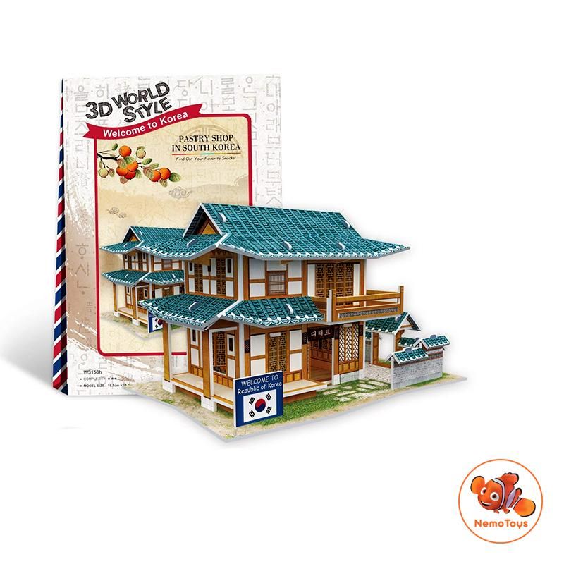  Mô hình 3D CubicFun – Pastry shop in South Korea- W3158h 