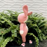  THỎ HỒNG (35cm) - Thú bông bằng len handmade, Thú len nhồi bông Amigurumi 