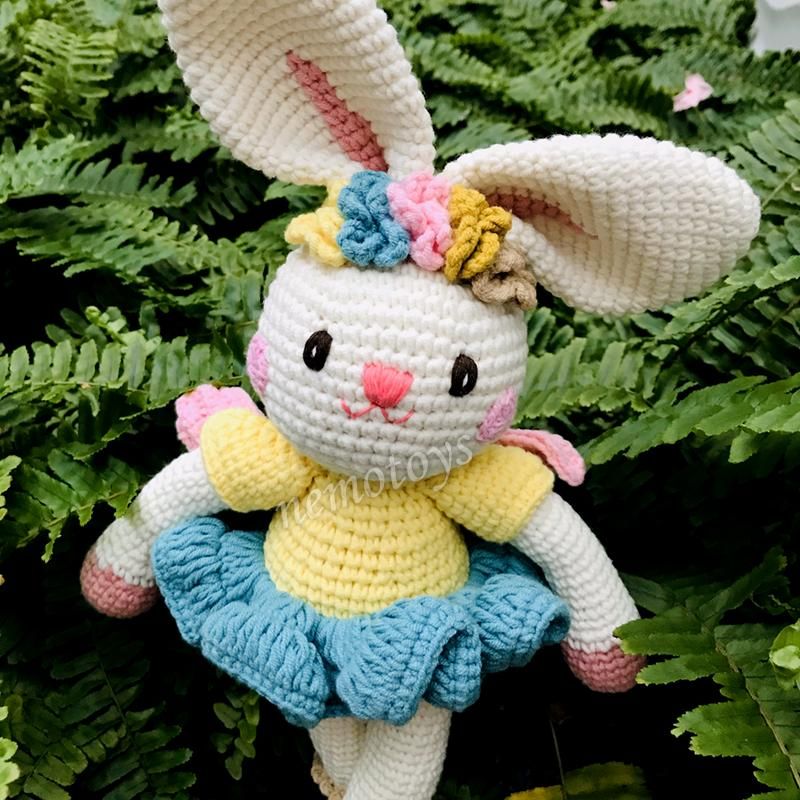THỎ THIÊN THẦN (40cm) - Thú bông bằng len handmade, Thú len nhồi bông Amigurumi