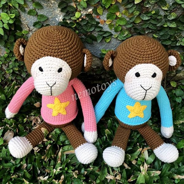  KHỈ SAO ANDY (35CM) - Thú bông bằng len handmade, Thú len nhồi bông Amigurumi, Búp bê len handmade cao cấp NemoToys 