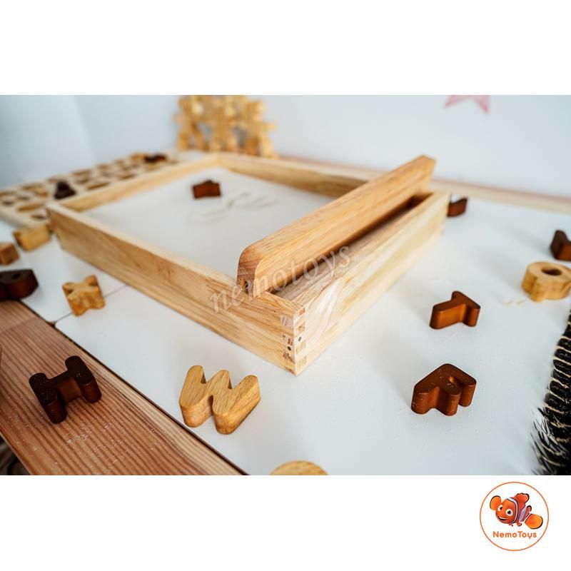 Đồ chơi gỗ xuất khẩu - Khay cát (Montessori)