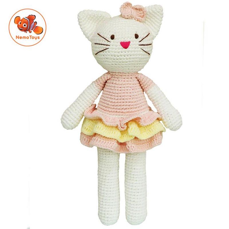 Mèo Kitty - Thú len Handmade