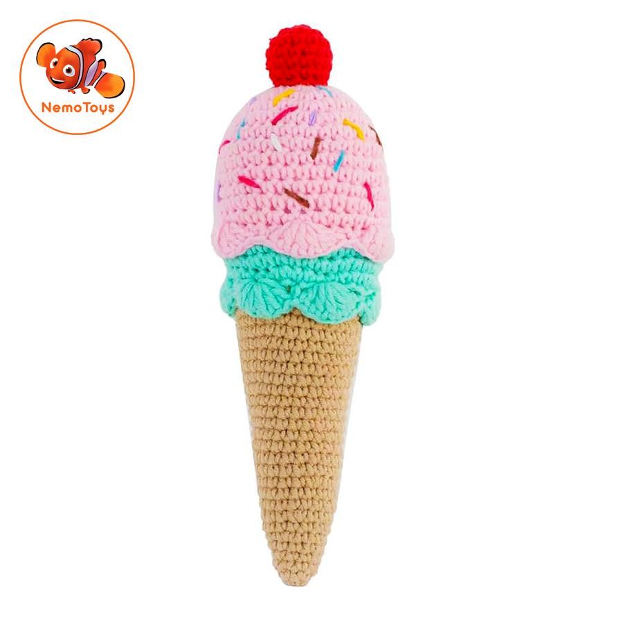 Kem Ốc Quế - Đồ chơi bằng len Handmade
