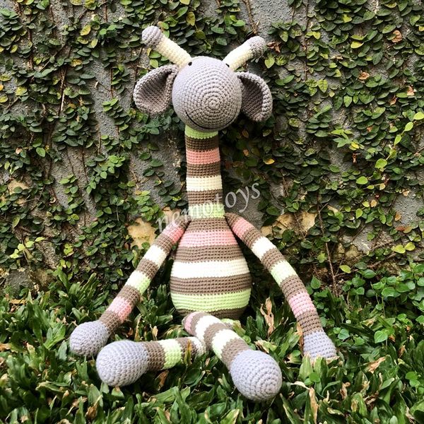  HƯƠU CAO CỔ 7 SẮC CẦU VỒNG CAOCAO- 70 CM - Thú bông bằng len handmade, Thú len nhồi bông Amigurumi, Búp bê len handmade cao cấp NemoToys 