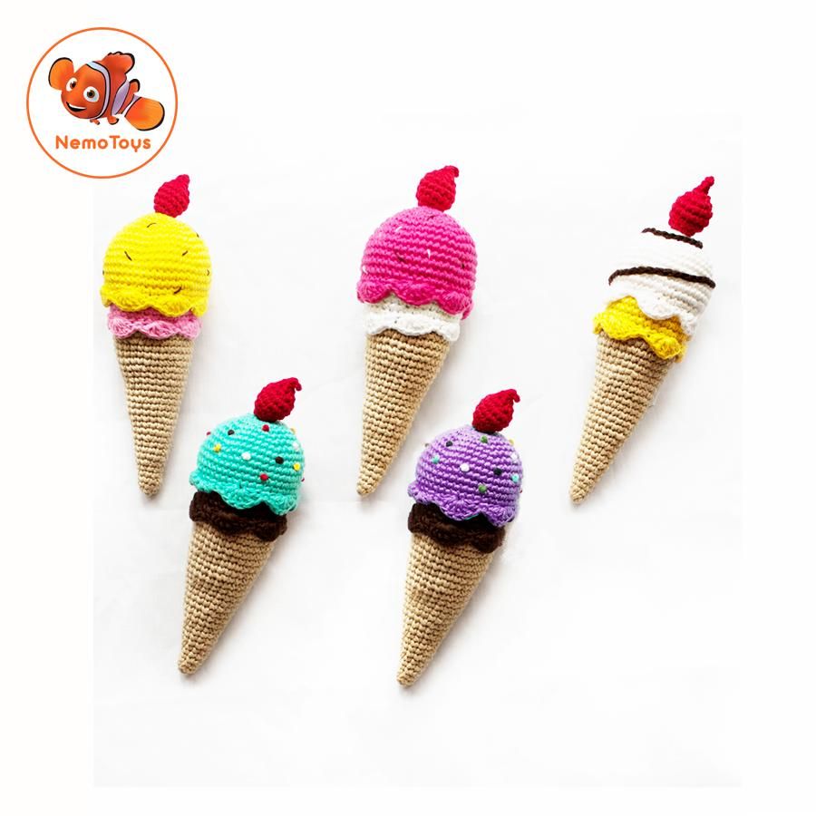 Kem Ốc Quế - Đồ chơi bằng len Handmade