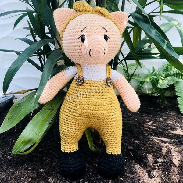  HEO TIỂU THƯ - 30CM - Thú bông bằng len handmade, Thú len nhồi bông Amigurumi, Búp bê len handmade cao cấp NemoToys 